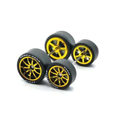 1Set 1/64 Legeringsbil Förskjuten Fram Liten Bak Stort Hjul 11,2Mm+13Mm Bms-serien