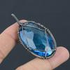 Tree Of Life Swiss Blue Topaz Copper Wire Wrap Jewelry Pendant 2.48" I3Z46