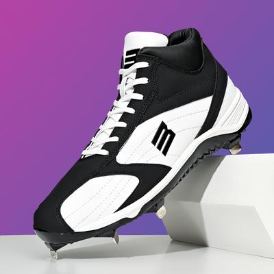 2026 New Men Baseball Shoes Non Slip Spiked Baseball Sneakers High Top Softball Training Shoes Comfortable Outdoor Sneakers