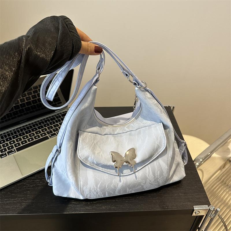 Large Capacity Fashion Gentle Butterfly Shoulder Bag Women's 2025 Spring and Summer New Casual Bag Versatile Tote Bag