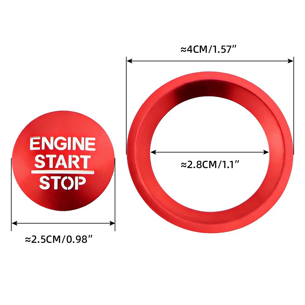 For Honda City 2020 - 2023 Jazz Civic CR-V CRV Ignition Key Ring Engine Start Button Trim Decoration Cover Interior Accessories