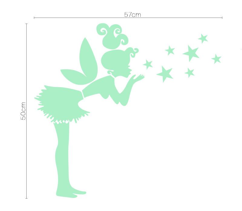 

XKW3211 Светящийся Ангел Мультяшная Наклейка на Стену - Флуоресцентное Украшение для Дома