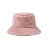 Faux Fur Winter Bucket Hat For Women Solid Warm Female Cap Outdoor Sunscreen Sun Fisherman Hat Lady Cap
