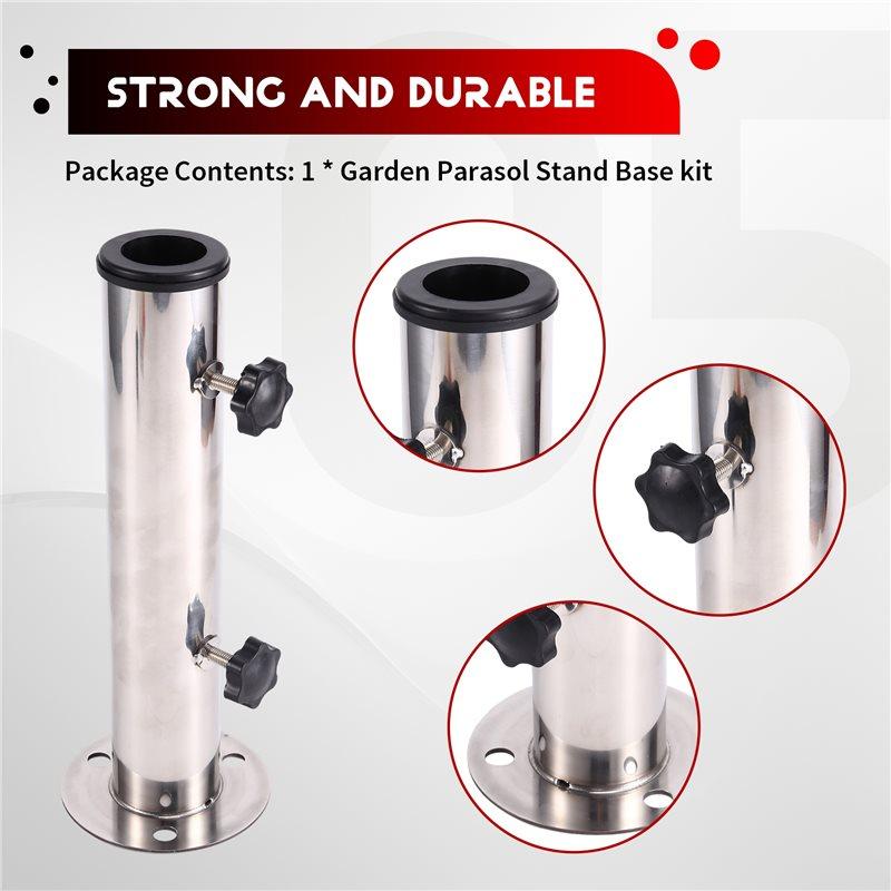 B97A-Patio Umbrella Holder Base Umbrella Holder Metal Clamp Metal Clamp Parasol Stand For Park Courtyard Fence Garden
