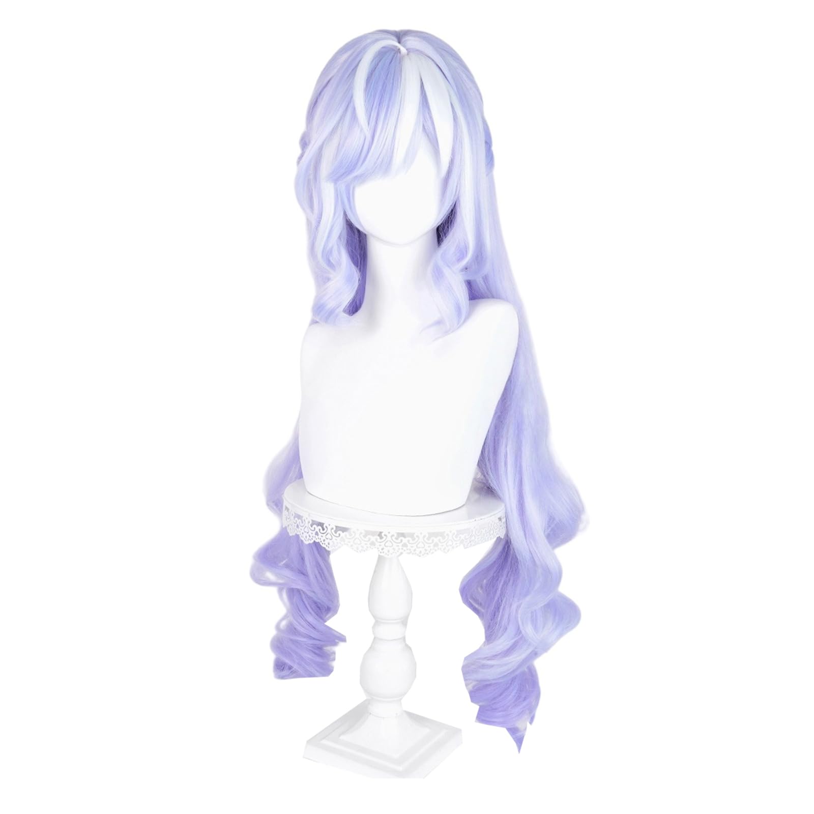 

LAOBAO Косплей-парик Вивиан Пурпурные волосы, Плетеный хвост, Термостойкий, Аксессуар для костюма для вечеринок, фестивалей и Хэллоуина