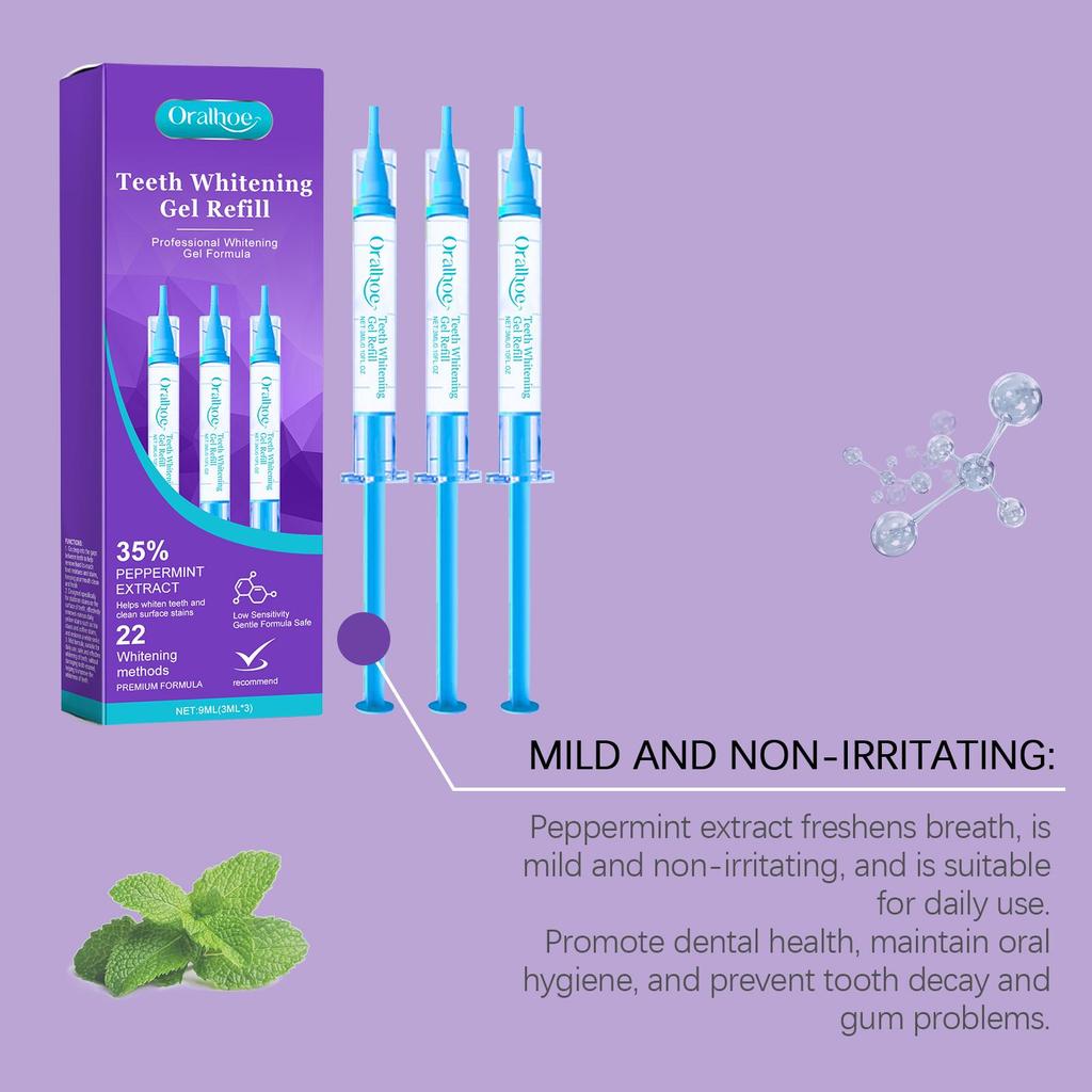 Oralhoe Tannrensegel Skånsom Daglig Rengjøring Flekkforbedrende Tannblekende Pleiegel