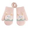 Thicken Mittens For Children Kids Mittens Rabbit Cartoon Winter Cute Knitted Gloves Toddler Warm Rope Boy Girls Baby Hand Gloves