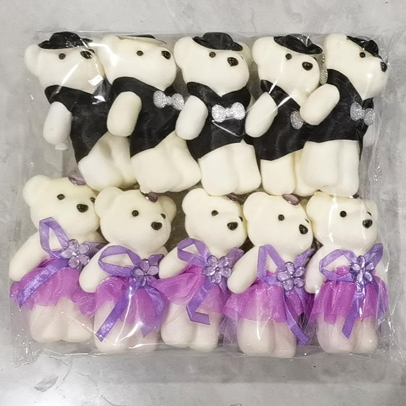

10Pcs Couple Foam Bear Wedding Valentine S Day Decoration Cute Cartoon Small Bear Birthday Flower Bouquet Packaging Materials A1