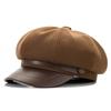 LDSLYJR Autumn Winter Cotton Solid Beret Octagonal Cap Newsboy Hat Military Hat Painter Hat For Girl and Women 16