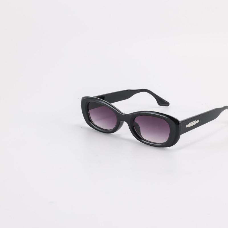 

Elliptical Personalized Sunglasses Fashionable Trend Solid Color Emale Retro Anti-UV Sunglasses