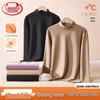 Langsha Women's Plus Size Wool Silk Half-High Collar Thermal Underwear Set