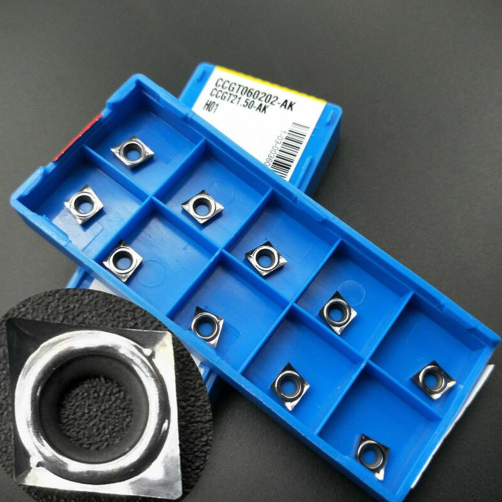 High Performance CCMT060202 / CCGT060202 AK H01 Carbide Aluminum Turning Inserts for Semi Finishing and Finishing Operations