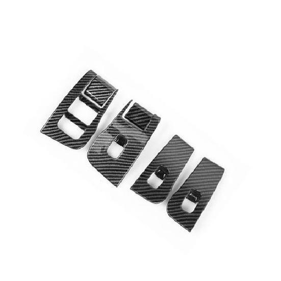 6x Carbon Fiber Car Window Lift Regulator Cover Trim For Tesla Model 3 2018-2022