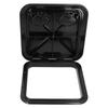 Deckszugangsluke Inspektionsabdeckung Anti-UV mit Schloss für Marineboot Schwarz 14,75 x 14,5in