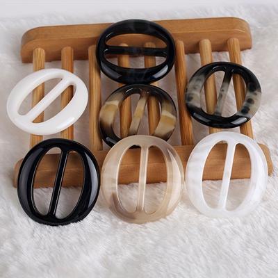 Belt Buckle Scarf Button, Oval Resin Waist Button Ladies Scarf Buckle Set Plastic Clothings Decoration for Women