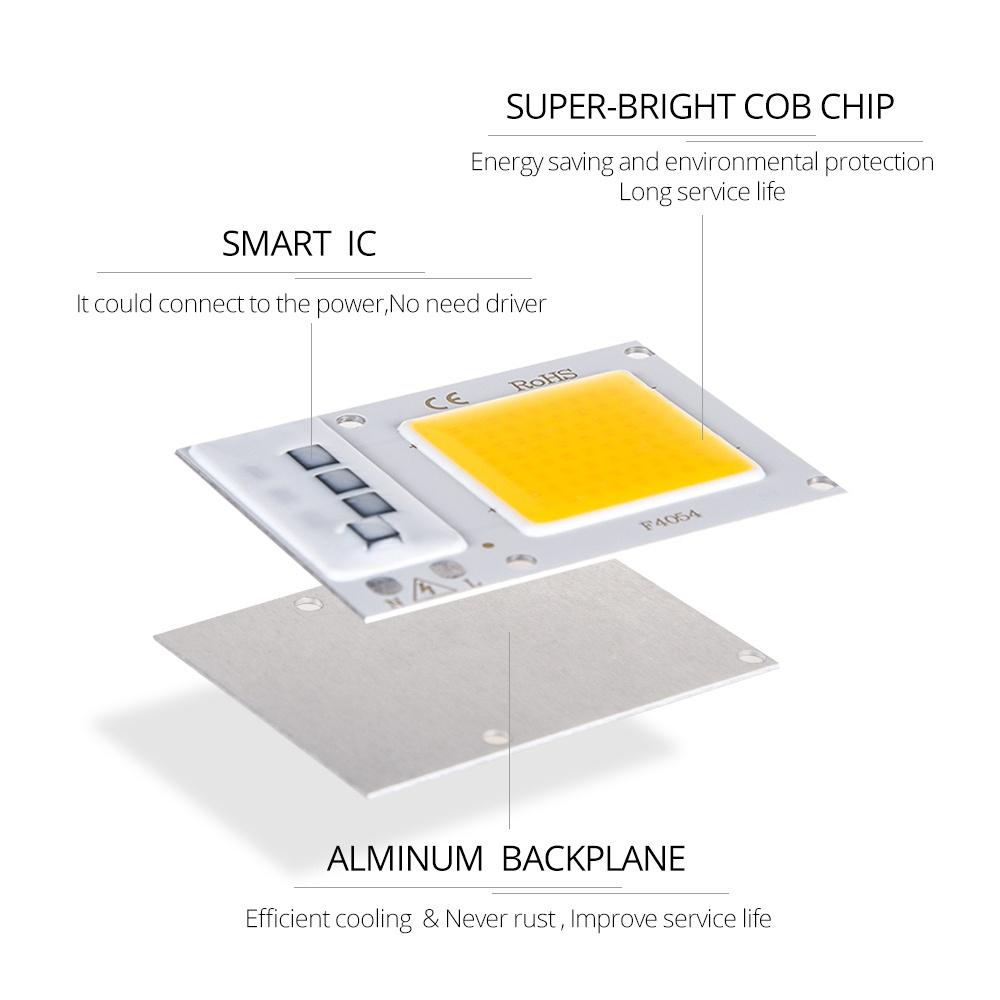 10 W 20 W 30 W LED COB lámpa chip Smart IC meghajtó barkácsolás LED reflektorhoz 220/110 V