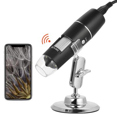 Microscopio digital USB de aumento 1000X con lupa de soporte con lupa de luz de 8 LED para