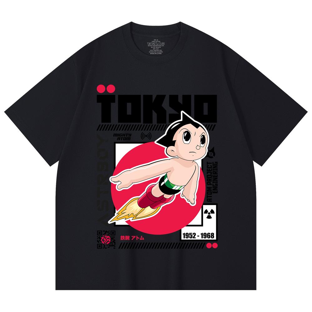 230 g/m² 100% Baumwolle Astro Boy V2 Druck Unisex Schweres Baumwoll-T-Shirt
