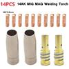 Long Lasting 14Pc Torch Gas Nozzle Tip Holder for MIG Welding Applications