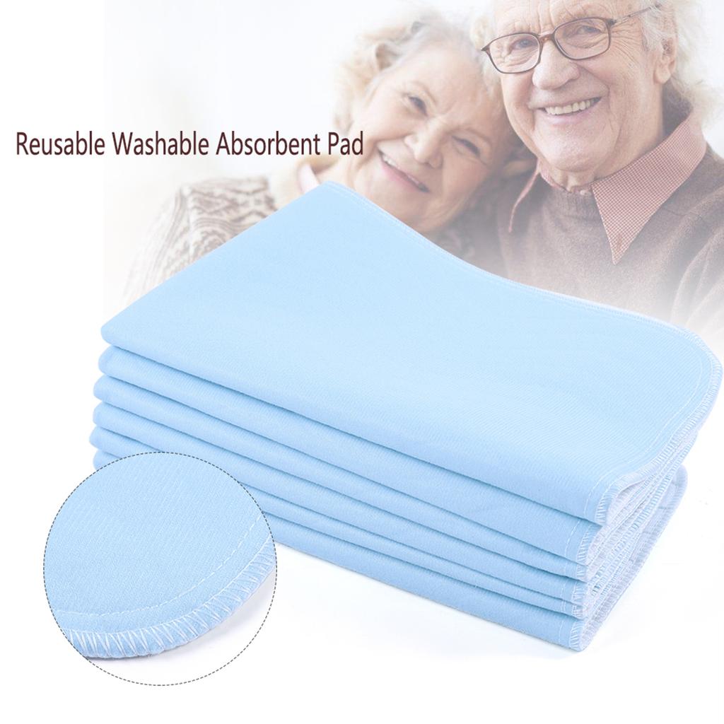 Absorbent 6pcs Reusable Washable Pad, for Elderly, Babies, Bed-wetting Children, Woman's Menstrual Periods and Physical Discomfort People with A