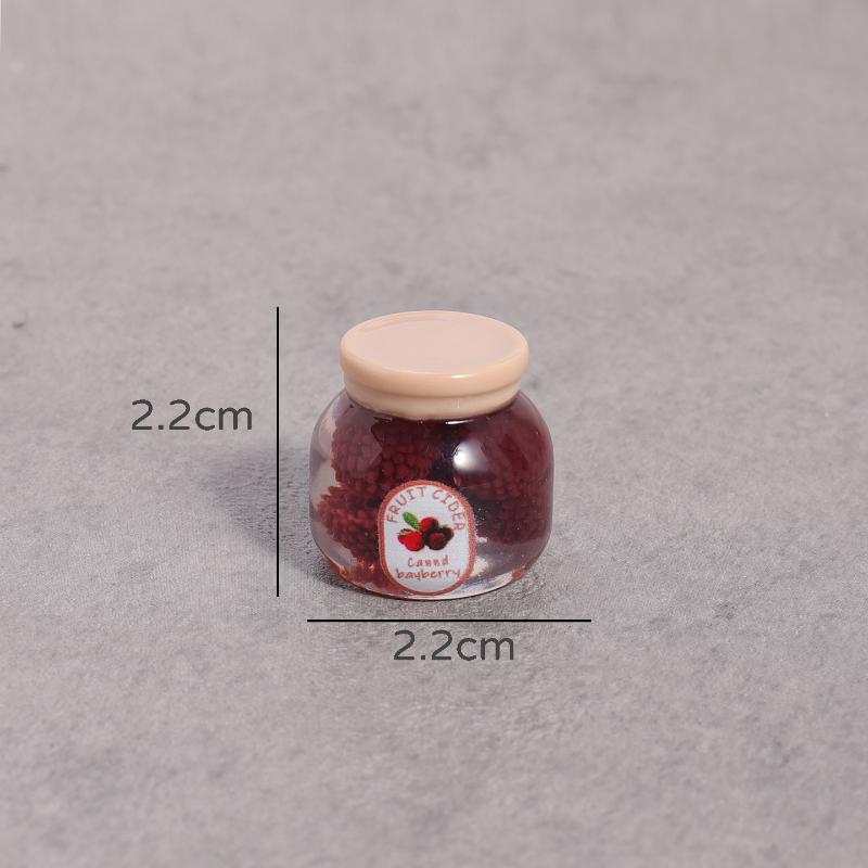 5Pcs Miniature Kitchen Decoration Dollhouse Simulation Fruit Candy Canned Jam Model Dolls House Accessories Toy