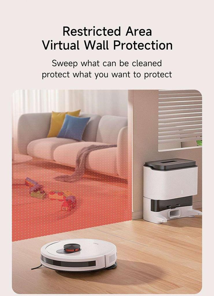 שואב אבק רובוטי משופץ Xiaomi ROIDMI EVE CC, שאיבה וניגוב, עוצמת שאיבה 3800Pa, מיכל מים 0.29 ליטר, מיכל אבק 0.26 ליטר