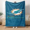 1pc Blanket - Miami Dolphins Logo Print Design,Lightweight Blanket for Sofa,Bed- Soft &Warm,Gift for All Seasons