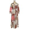 Spring and Autumn Women Dress Fashion Printed Bohemian Long Shirt Dresses