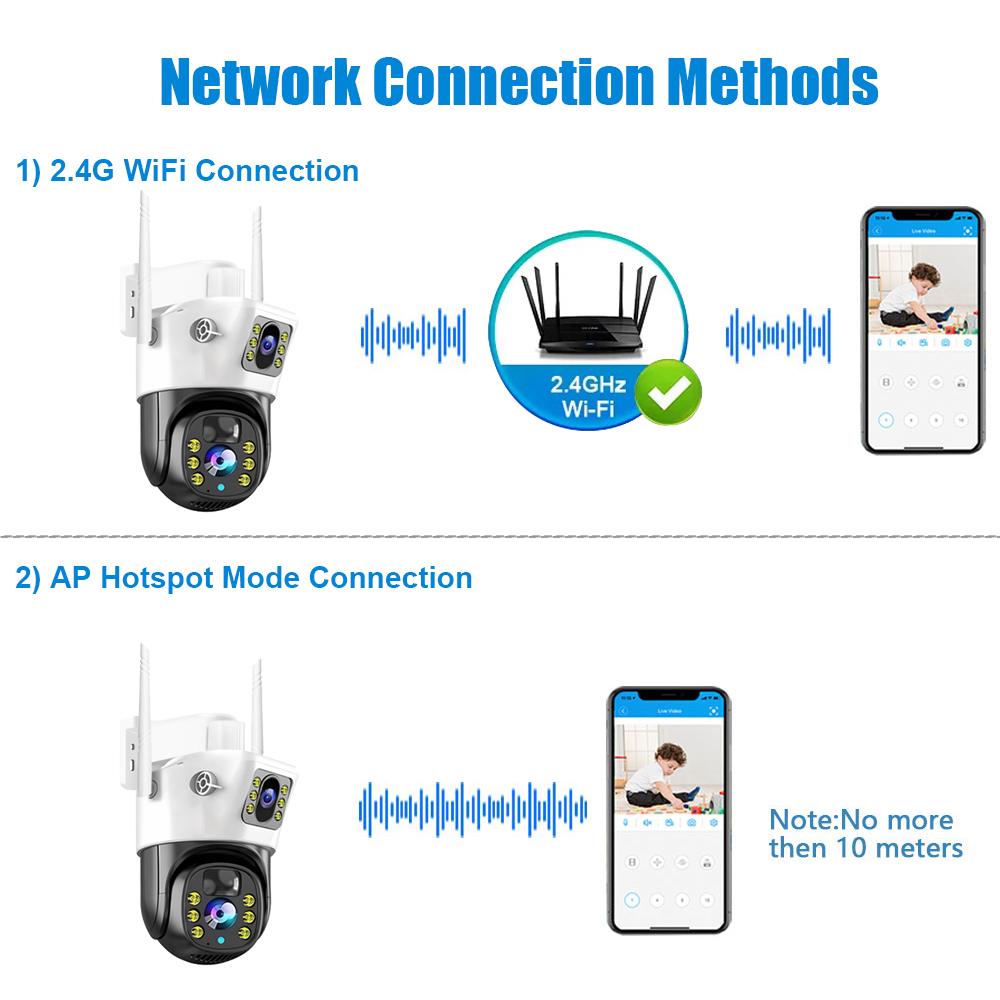 4MP/8MP HD WiFi Outdoor Wireless PTZ Solar IP Eingebauter Akku Videoüberwachungskamera V380 Pro Wasserdichte Kamera