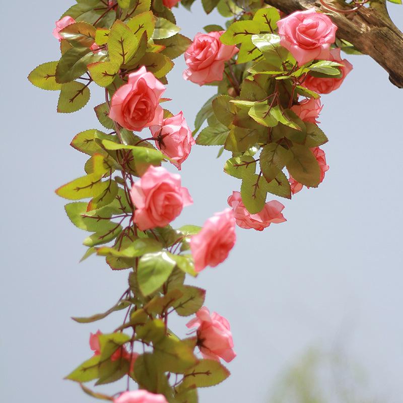 Artificial Rattan Rose Vine for Ceiling & Wall Decor - Wedding & Pipe Covering