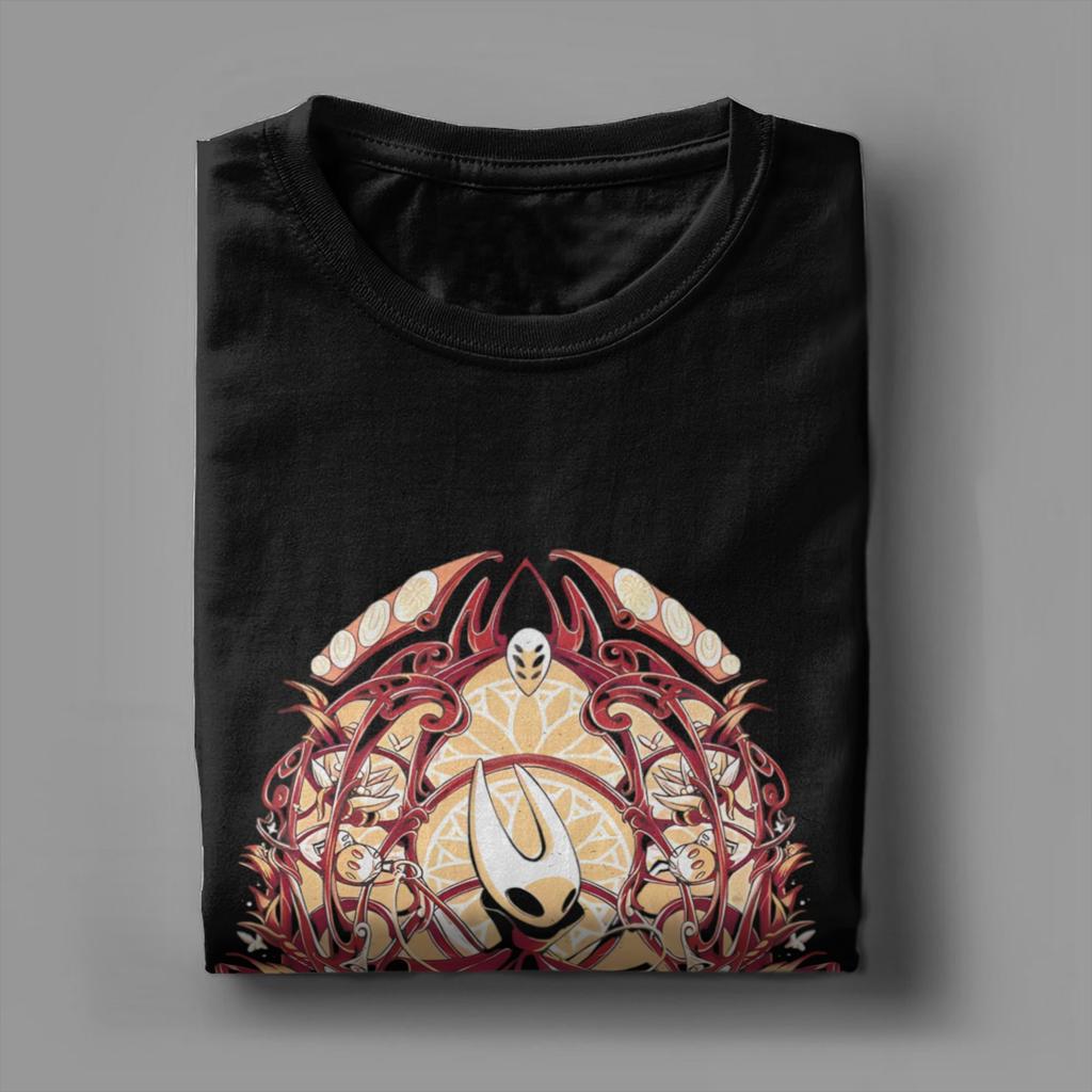 Leisure Hornet Hollow Knight Silksong T-Shirt Men Crewneck 100% Cotton T Shirt Gothic Indie Game Short Sleeve Tee Shirt Clothes