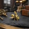Lightweight 3D Printed Display Piece Articulated Bee Fidget Toy, Flexible Joint Figurine with Keychain, High Precision Hollow Body Model Mechanical