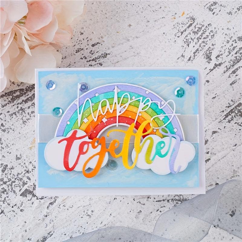 Rainbow Metal Cutting Dies DIY Scrapbook Paper Cards Embossing Craft Die Cut Handmade Craft New Dies