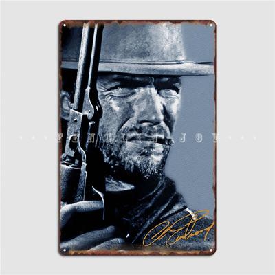 Clint Eastwood Metal Sign Wall Poster Wall Mural Personalized Tin Sign Poster