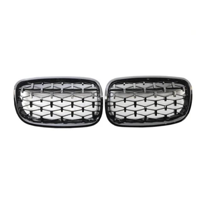 Car Grille Front Kidney Grill Diamond Style Chrome Black For BMW X5 E70 X6 E71 2007-2013 51137157687 51137157688 51137185223