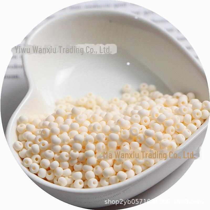 El Yapımı DIY Çocuk Kolye ve Bilekliği için Yüksek Kaliteli 3/4mm Buzlu Düz Renk Cam Pirinç Boncuklar