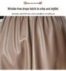Women's PU Leather A-Line Midi Skirt: Autumn/Winter High Waist, Large Swing, Hip-Covering, Casual Temperament.