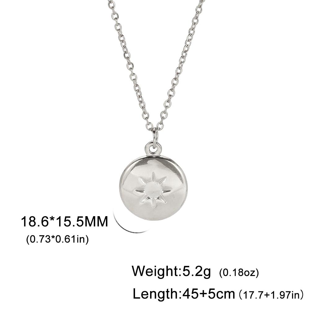 Teamer Sun Star Feather Starfish Pendant Necklace Stainless Steel Gold Color Chain Choker for Women Jewelry Gift Wholesale 2026