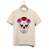 Day Of The Dead T Shirt Unisex Heart Eye Sugar Skull Rose Art Graphic Colorful