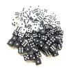 50PCS 8MM 10MM Square Point Dice Puzzle Game Send Children 6 Sided Dice DIY Game Accessory Small Size 8mm Black White Cube