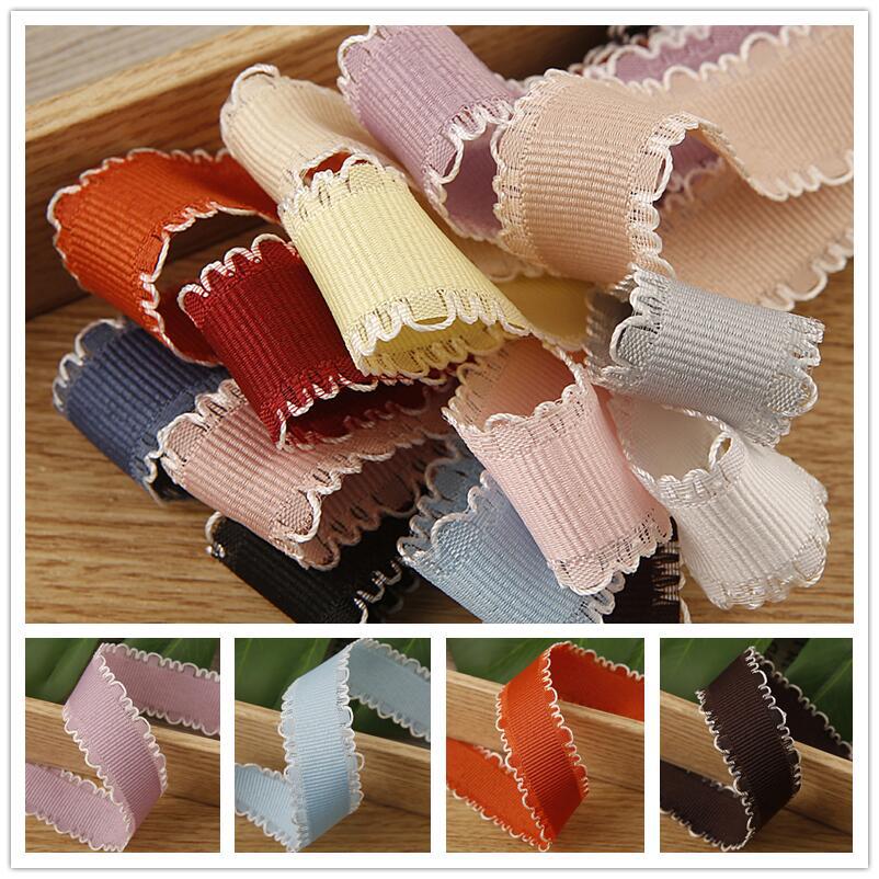5Yards Picot Edge Ribbon Grosgrain Ribbon with Fine Loops for Clothing Sewing Gift Wrapping DIY Hair Bows Hat Decor Craft Supply