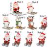 Christmas Style Santa Claus Phone Holder Snowman/Penguin/Elk Cartoon Phone Stand Resin Simulation Phone Support Christmas Day