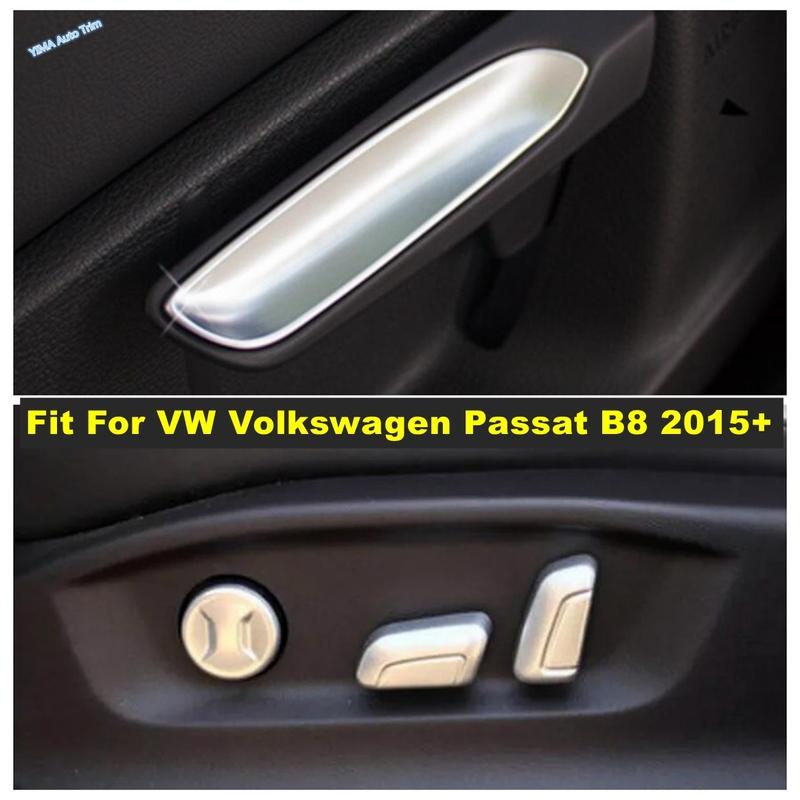 For VW Volkswagen Passat B8 2015 - Car Seat Adjust Button Switch Control Sequ Decor Frame Cover Trim Matte Accessories