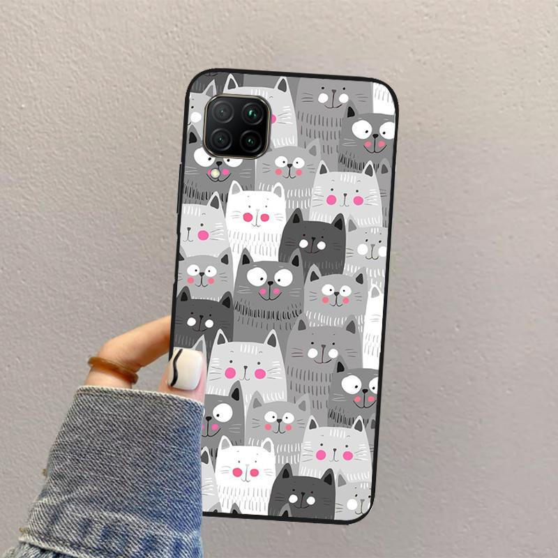 Funny Cat Collage For Huawei Nova 12s 12i 11i 8i 7i Y73 Y70 Y90 Y60 Y72 Y61 Y91 9 10 SE P30 Pro P40 Lite Case