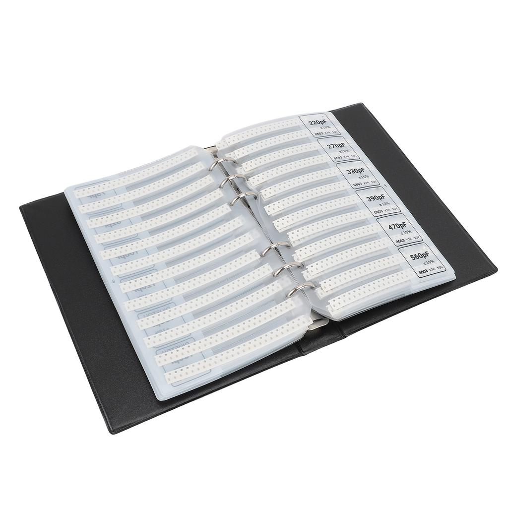 Capacitor Sample Book Kit SMD Chip Assorted Folder High Accuracy 84 Values for Electronic Components