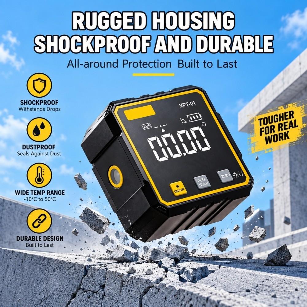 Digital Display Laser Inclinometer Dual Laser Cross Line Angle Gauge For Carpentry