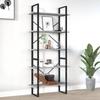 Day and Night - Day and Night 5-tier Shelving Made of Sonoma Gray Plywood 80x30x175 Cm