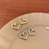 Simple Creative Love Heart Shape Earing Gift Cool Heart-shaped Metal Alloy Earrings Unusual Accessories For Spice Girls Jewelry