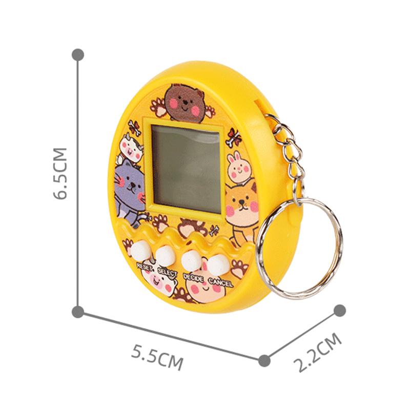 Machine à Animaux Électronique Mini Machine de Jeu Électronique de Poche Œuf d'Animal de Compagnie Animal de Compagnie Virtuel Culture Porte-Clés Pendentif
