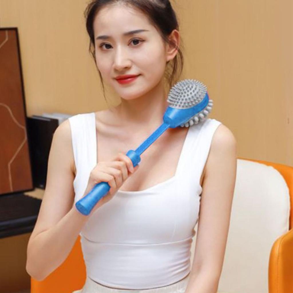 Massage Hammer 2 Soft Heads Retractable Flexible Handle Large Area Portable Silicone Manual Massage Hammer Stick
